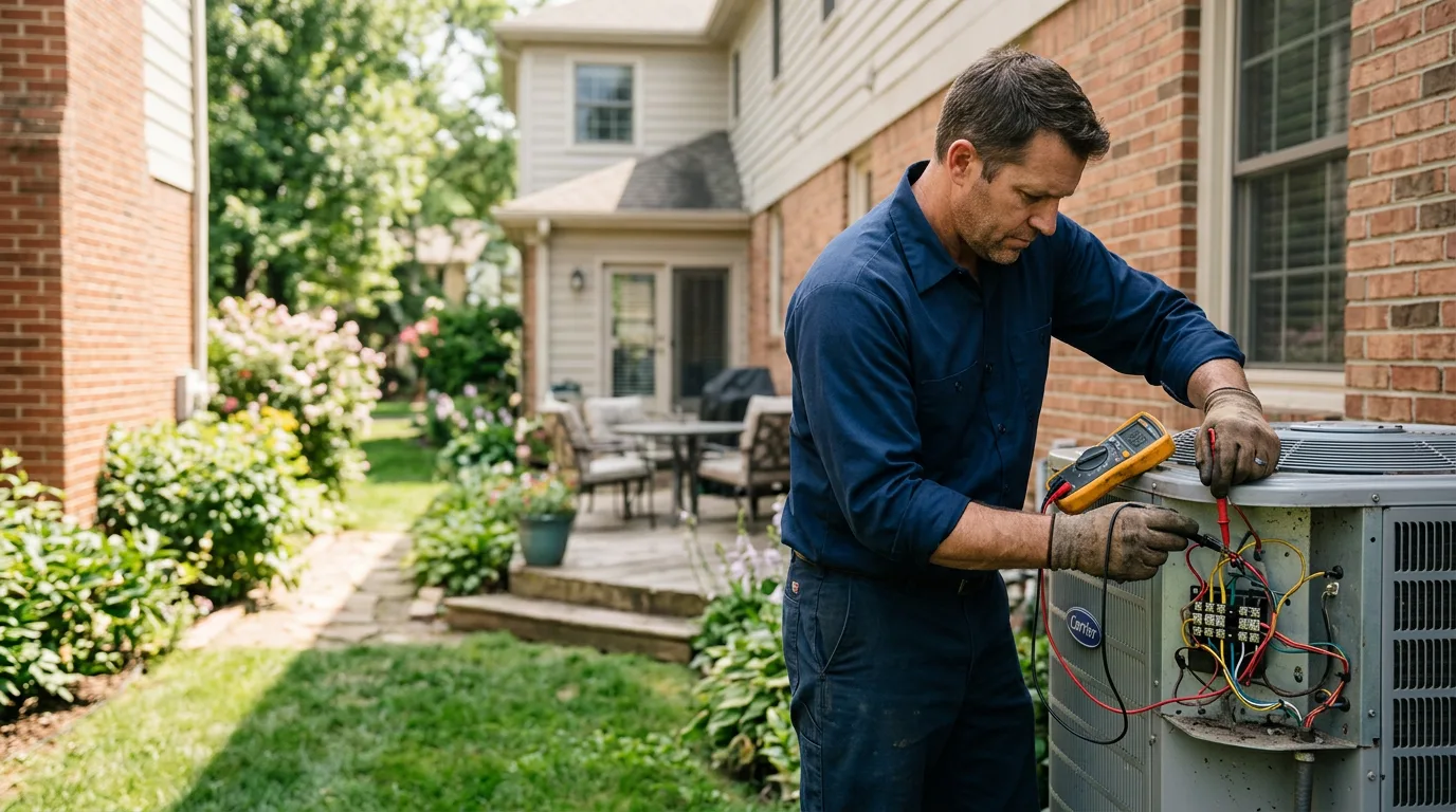 HVAC technician working near Bucyrus, OH